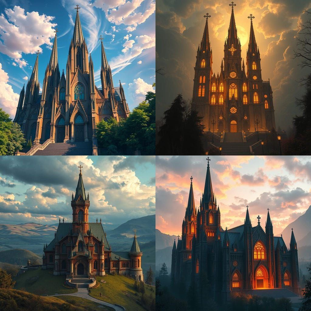 Glorious Church in Fantastical Fantasy Concept Art