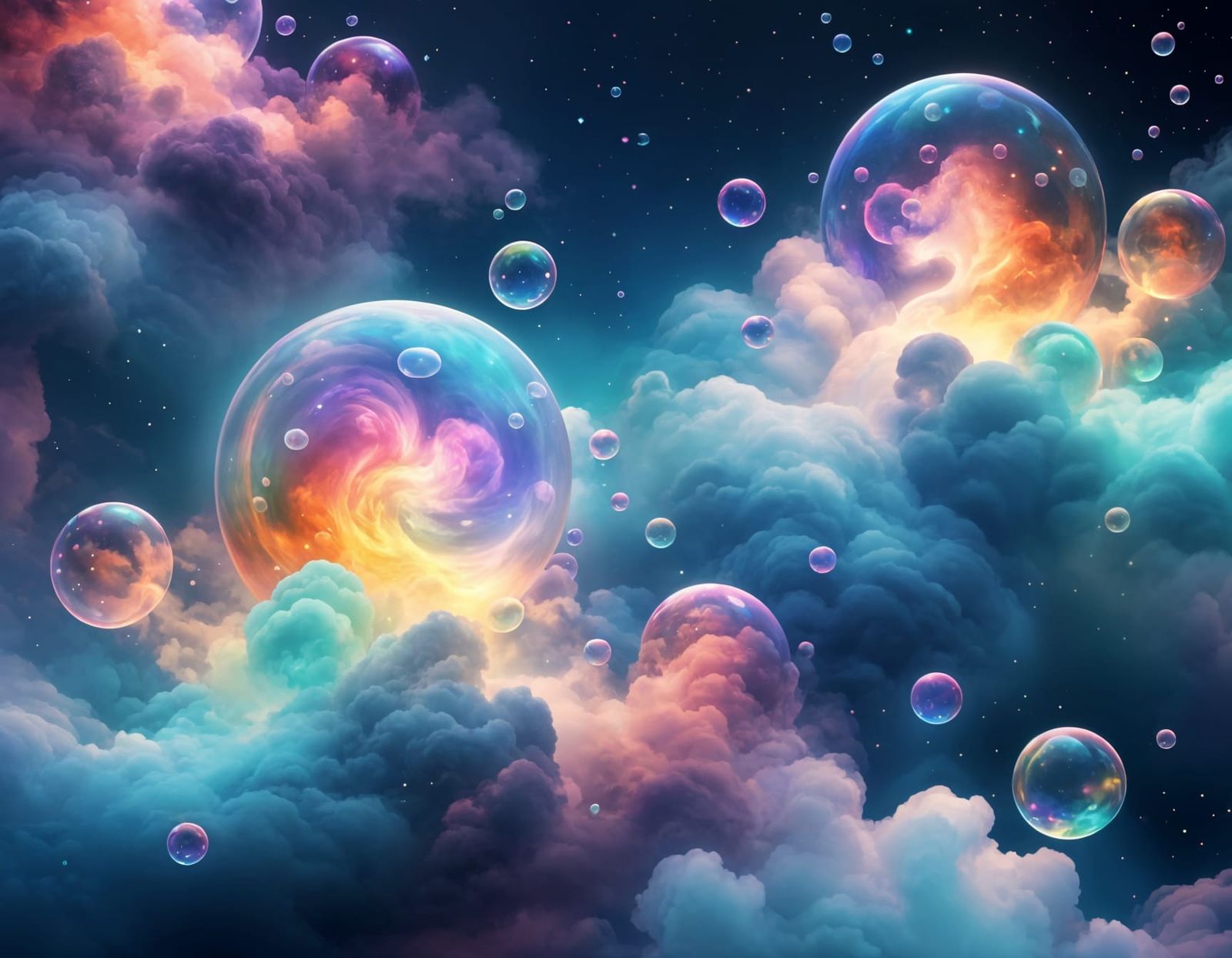 Astral Expressionism: Ghostly Apparitions in Ethereal Clouds