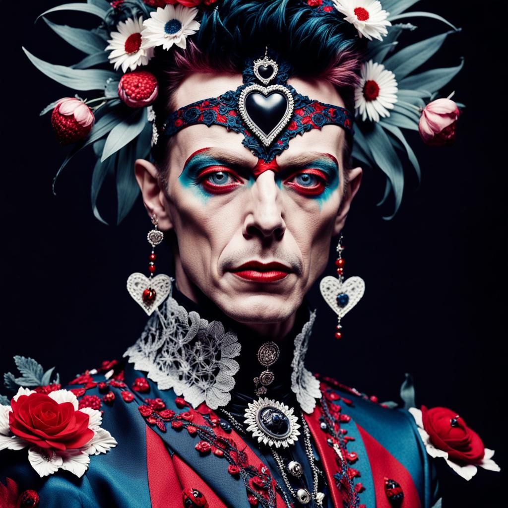 Macabre Fashion: David Bowie in a Tim Burton Style