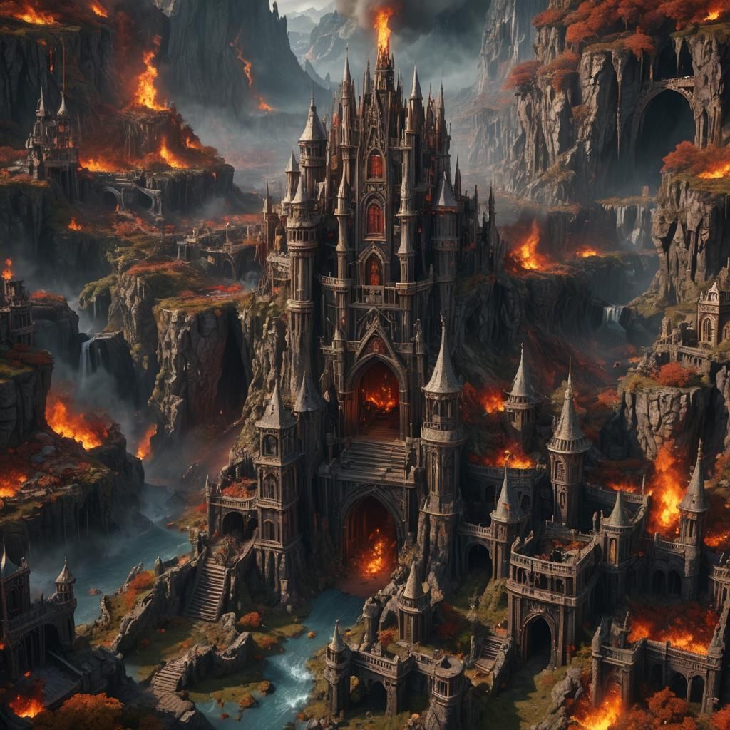 Fantastical Hellscape Matte Painting in Unreal Engine