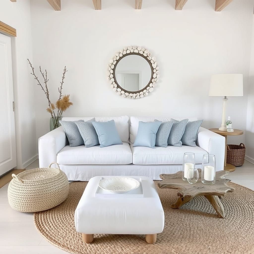 Serene Coastal Interior Design in Minimalist Elegance