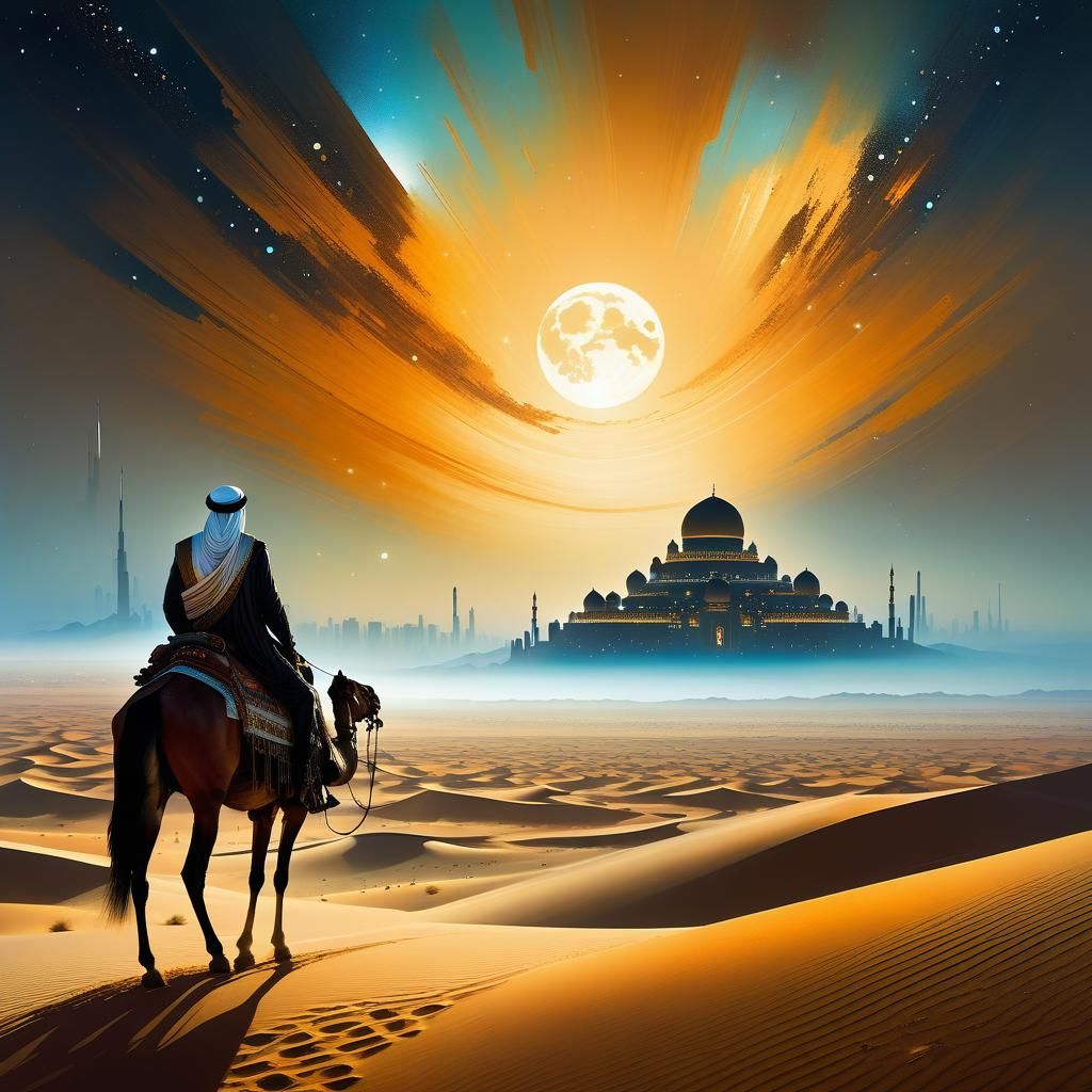 Mirage on the desert