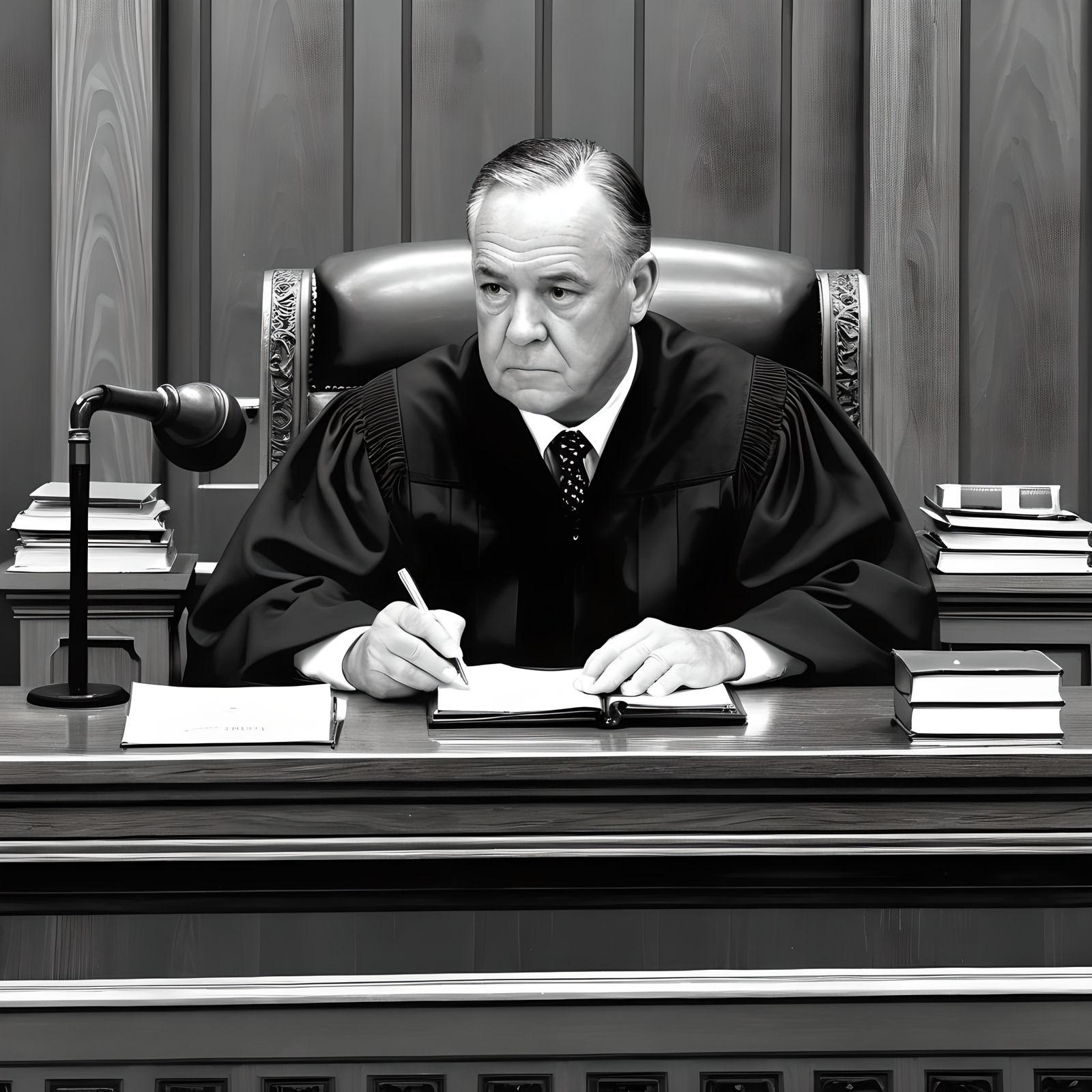 Wisdom #677 A Judge sitting at his bench