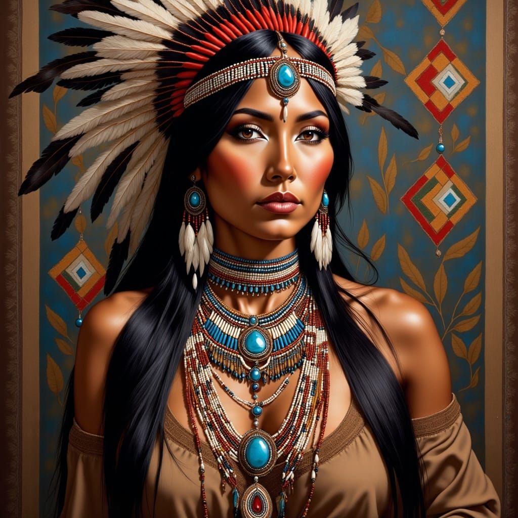 Native American Woman Portrait