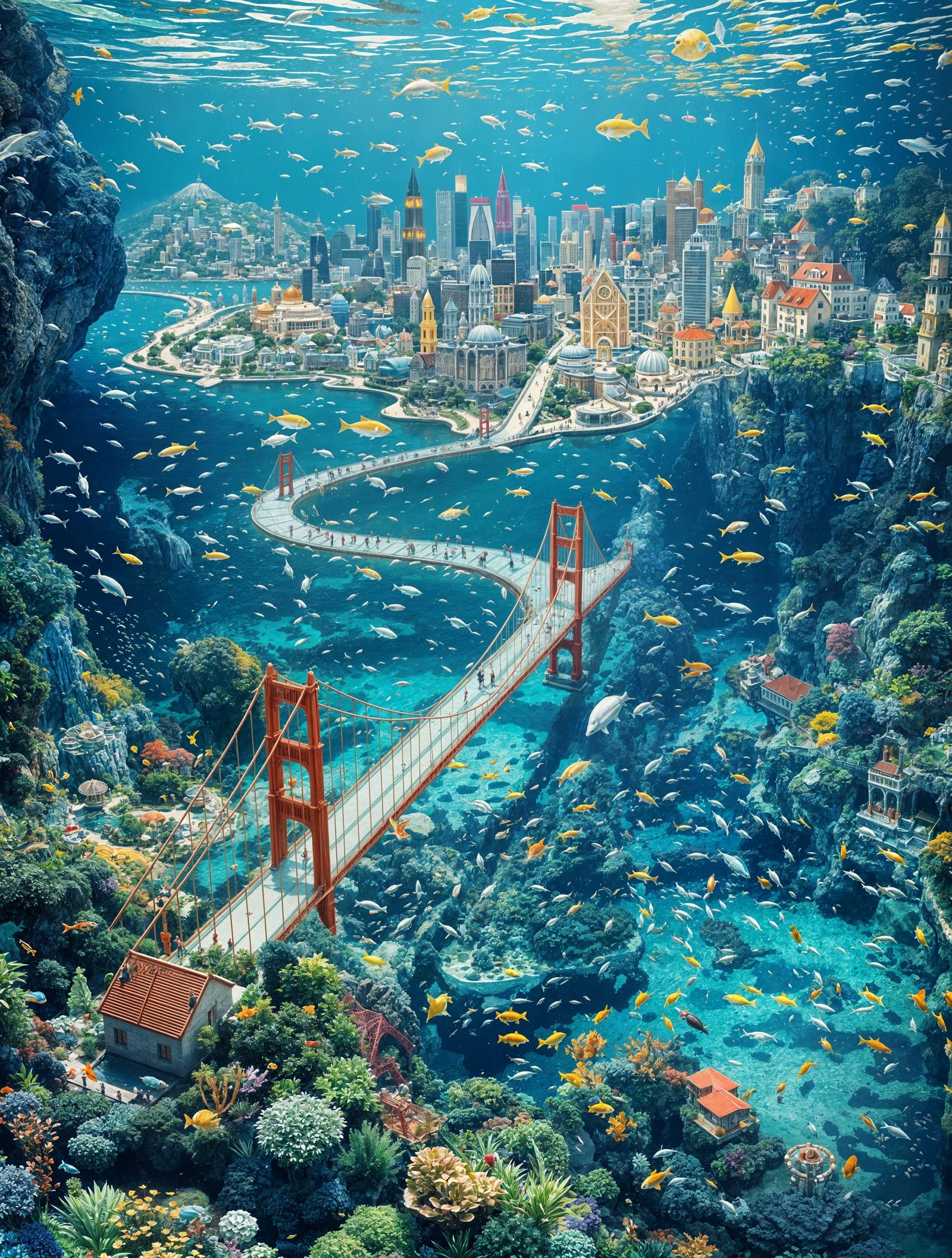 Fantasy Aquarium: San Francisco in an Infinity Loop
