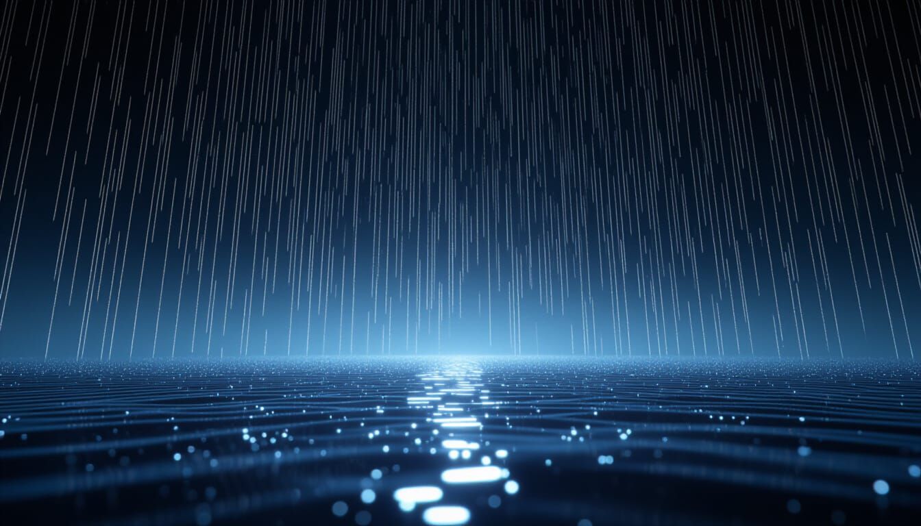 Nighttime Downpour: 3D Cinematic Rain Loop