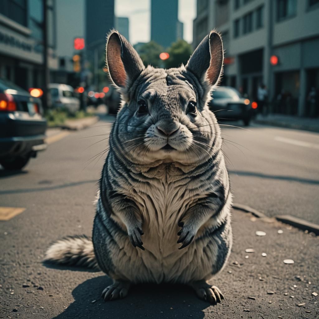 Cinematic Police Chinchilla Film Still