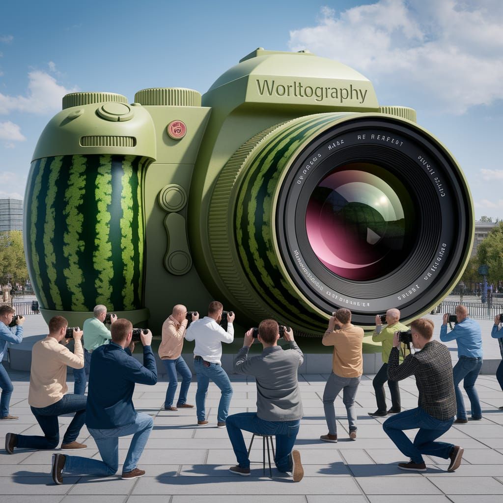 Giant Watermelon Camera Attracts Photographers: Hyperrealist...