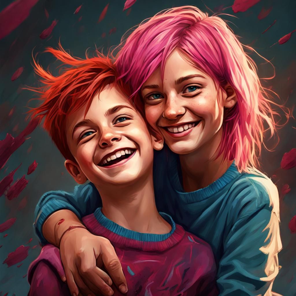 Funky Girl with Locust in Detailed Matte Painting