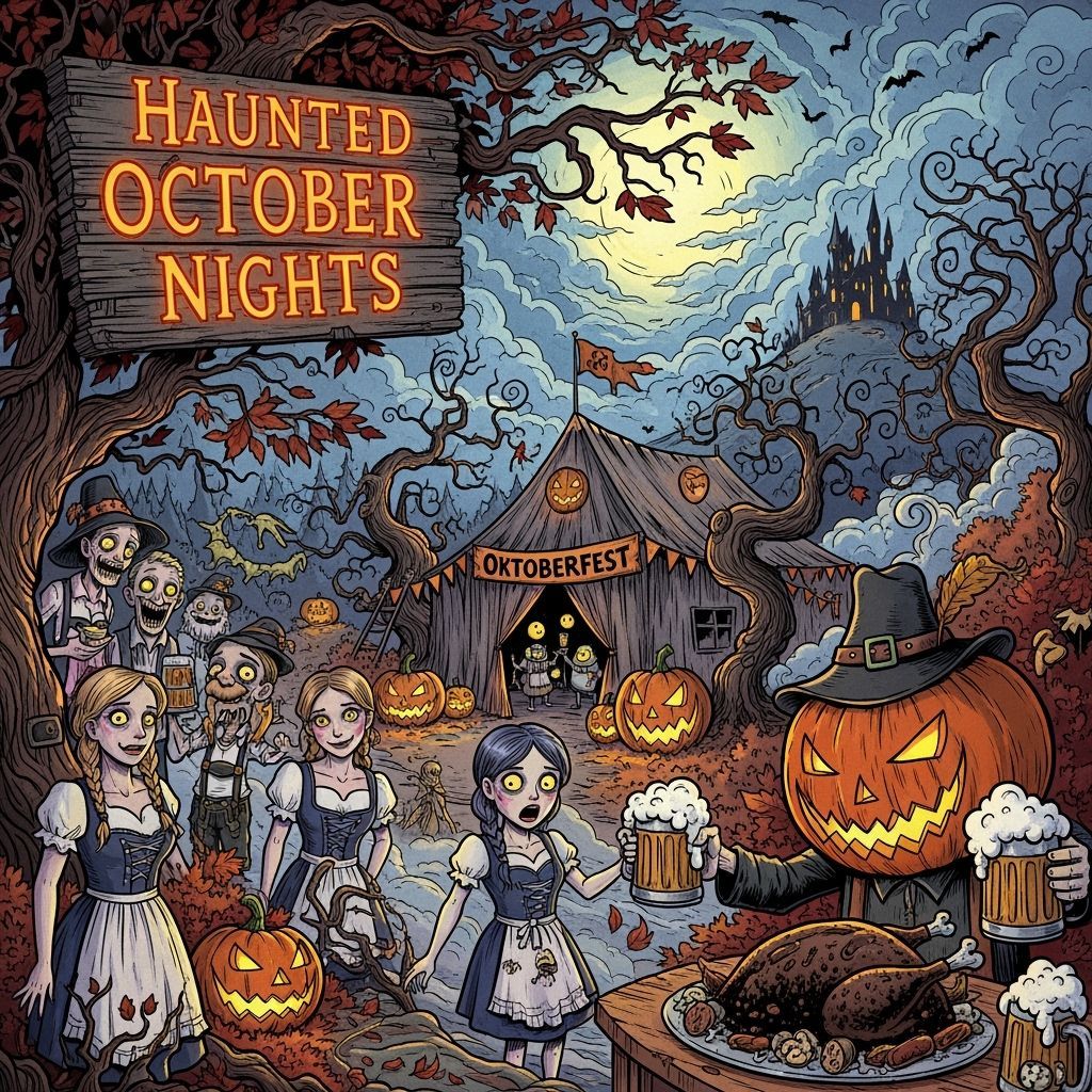 Grimdark Autumn Oktoberfest with Spooky Halloween Horrors
