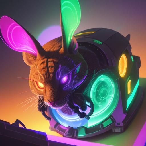 Space-Era Toy Mouse in Vibrant Concept Art