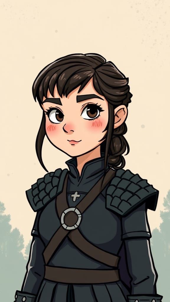 Cartoon Arya Stark