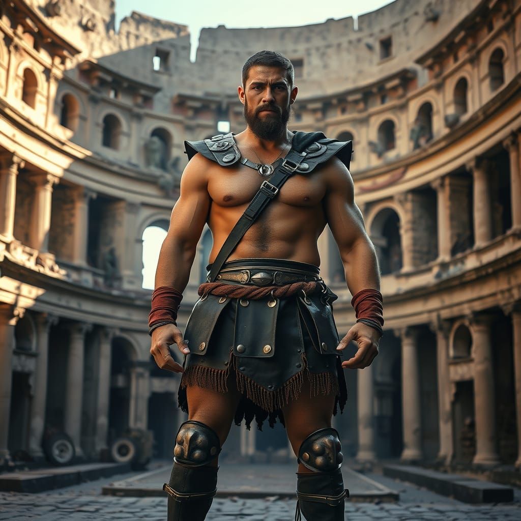 Thracian Gladiator in Roman Coliseum