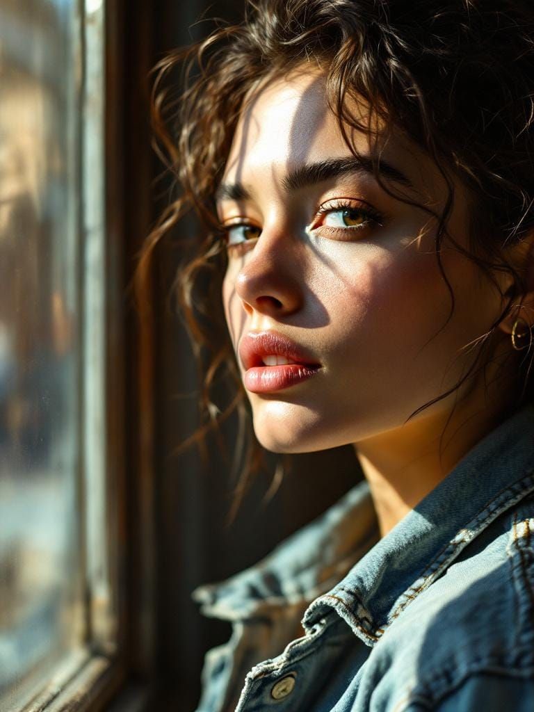 Art Nouveau Portrait in London Sunlight