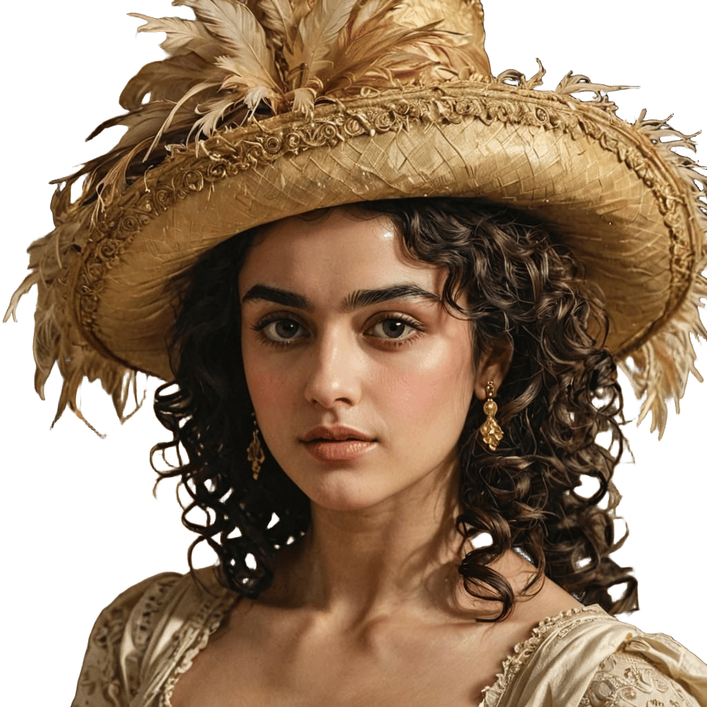 Bollywood Actress as French Aristocrat: Oil Painting