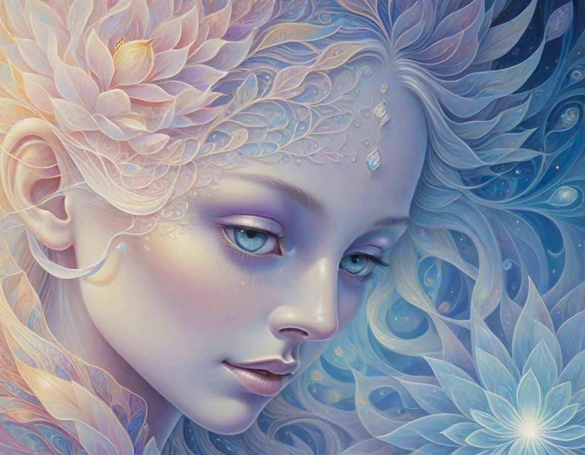 Surreal Portrait of Peace in a Transcendental Dimension