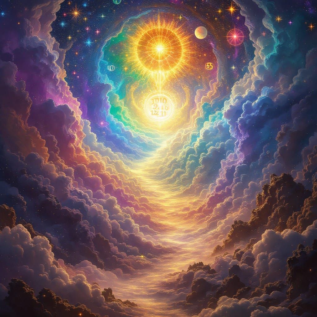 Enchanted Realm in Cyberpunk Aesthetic