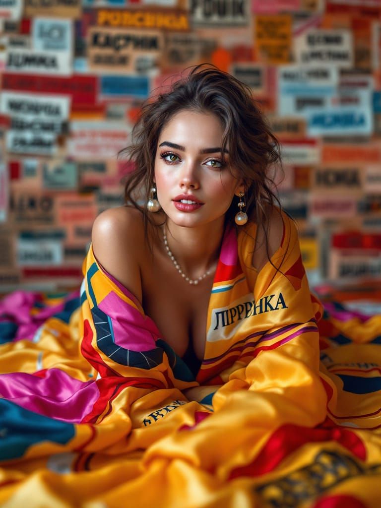 High Fashion Portrait with Bold Typography