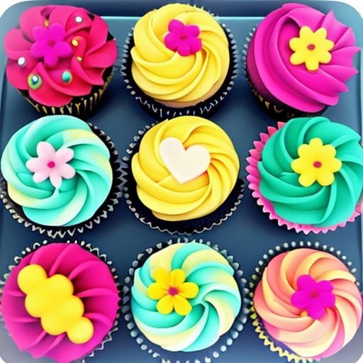 Vibrant Cupcake Wonderland