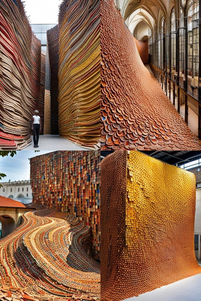 Abstract Tapestry Art in El Anatsui Style