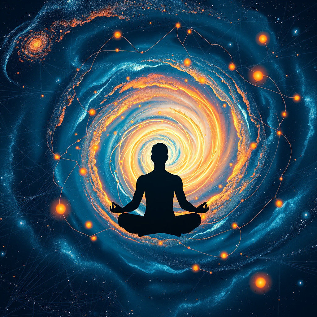 Quantum Meditation: Cosmic Unity in Digital Art