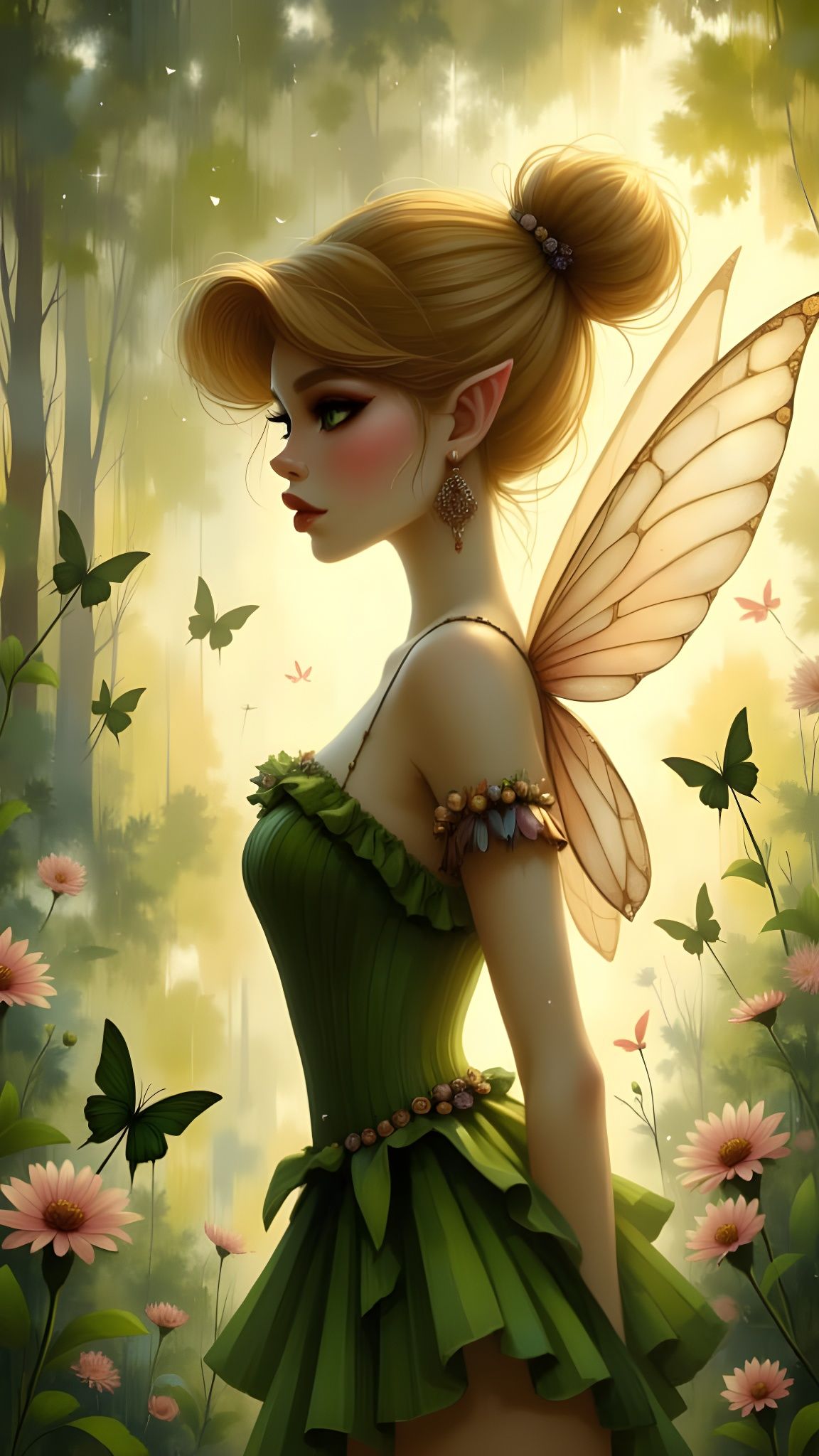Goth Grunge Portrait of Tinkerbell