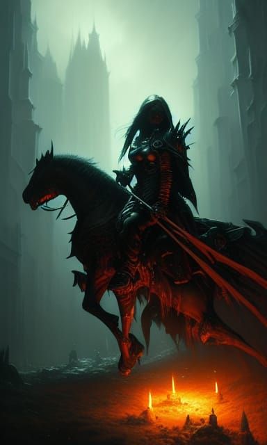 Death Knight in Dark Fantasy Style