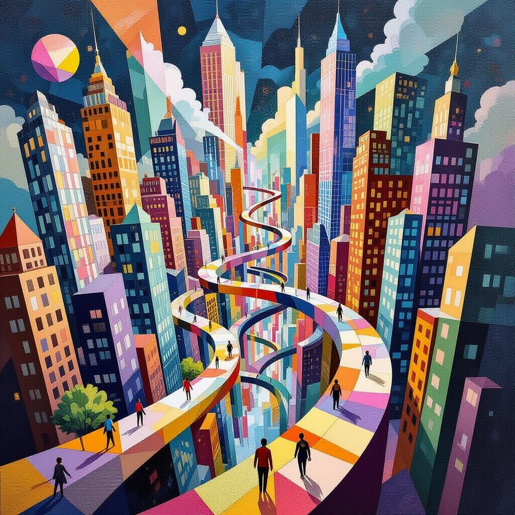 The City of Infinite Dimensions"
A city entirely structured ...