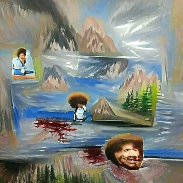 Parody: Painter's Despair in Oil on Canvas