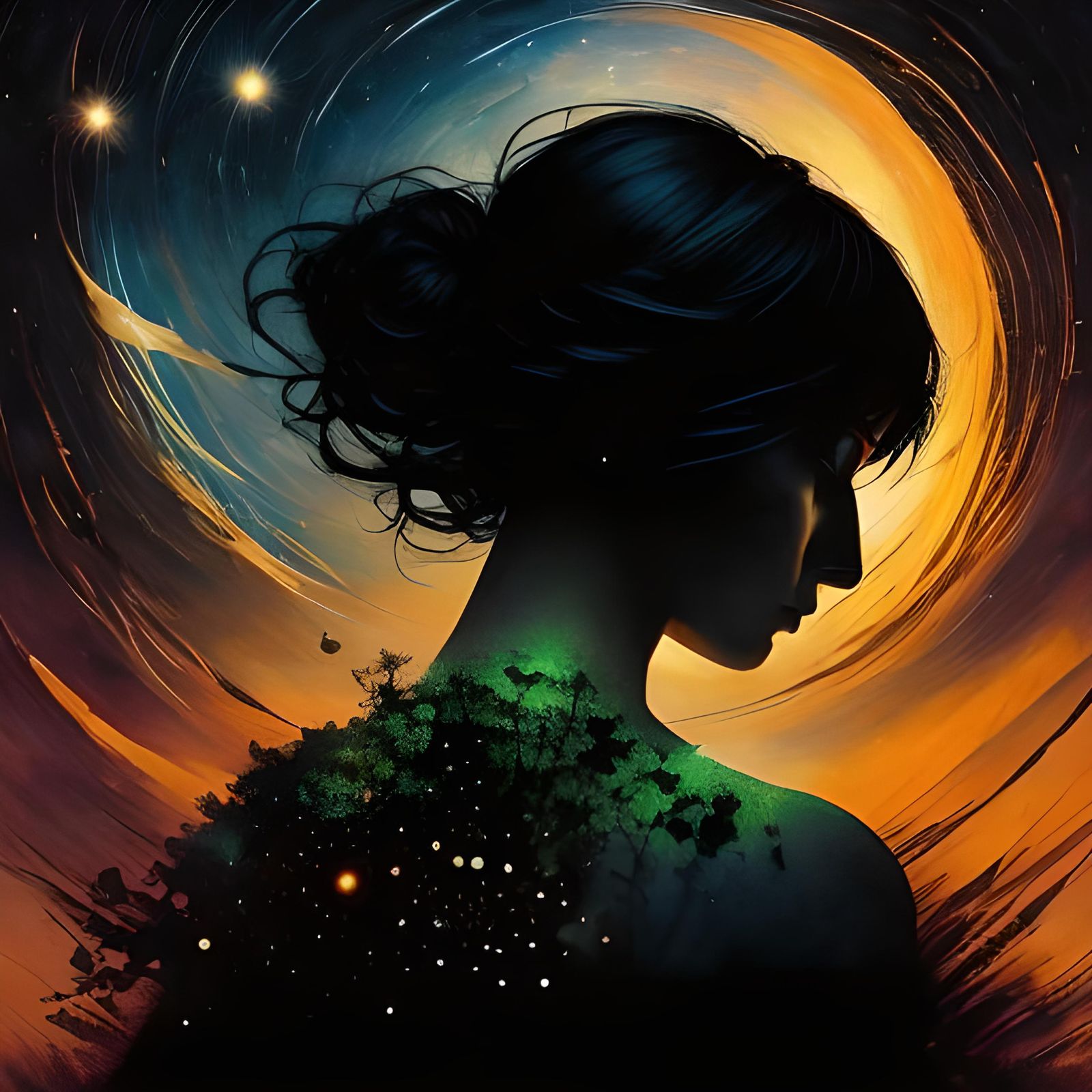 Elegant Woman with Pixie Cut, in McKean/Templesmith Style