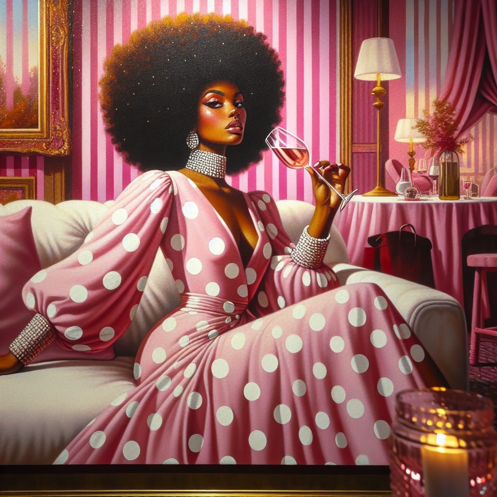 Stripes and Polka Dots in Pink