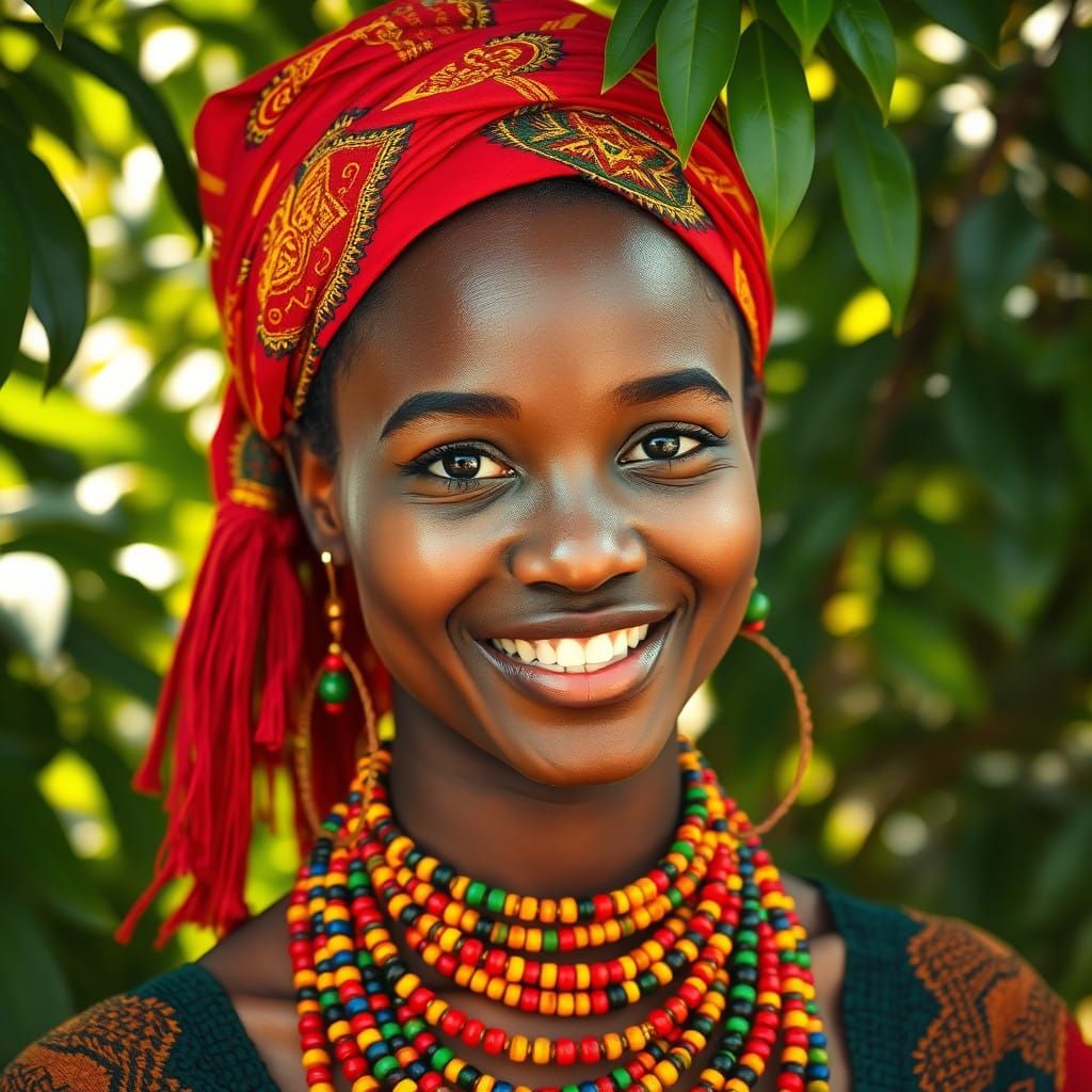 Confident African Beauty Shines with Vibrant Style