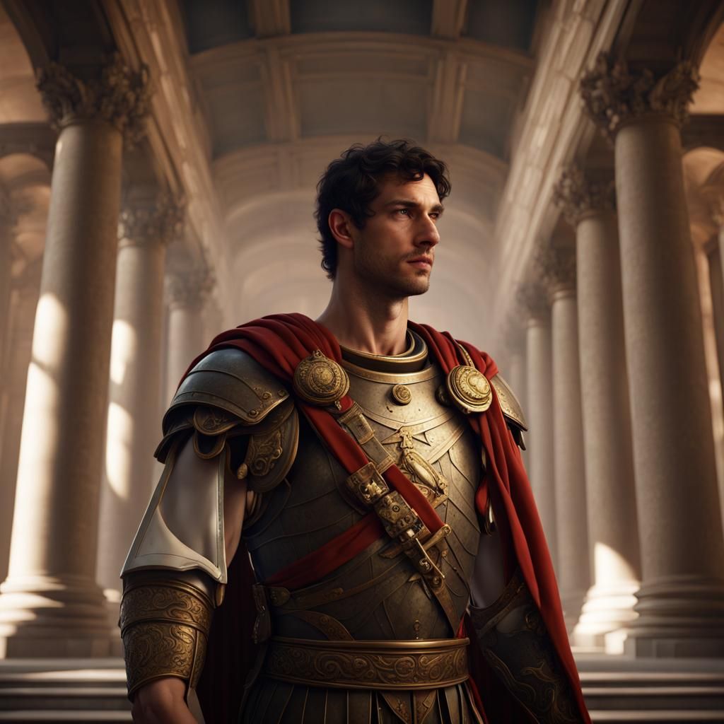 Handsome Roman General in Senate House