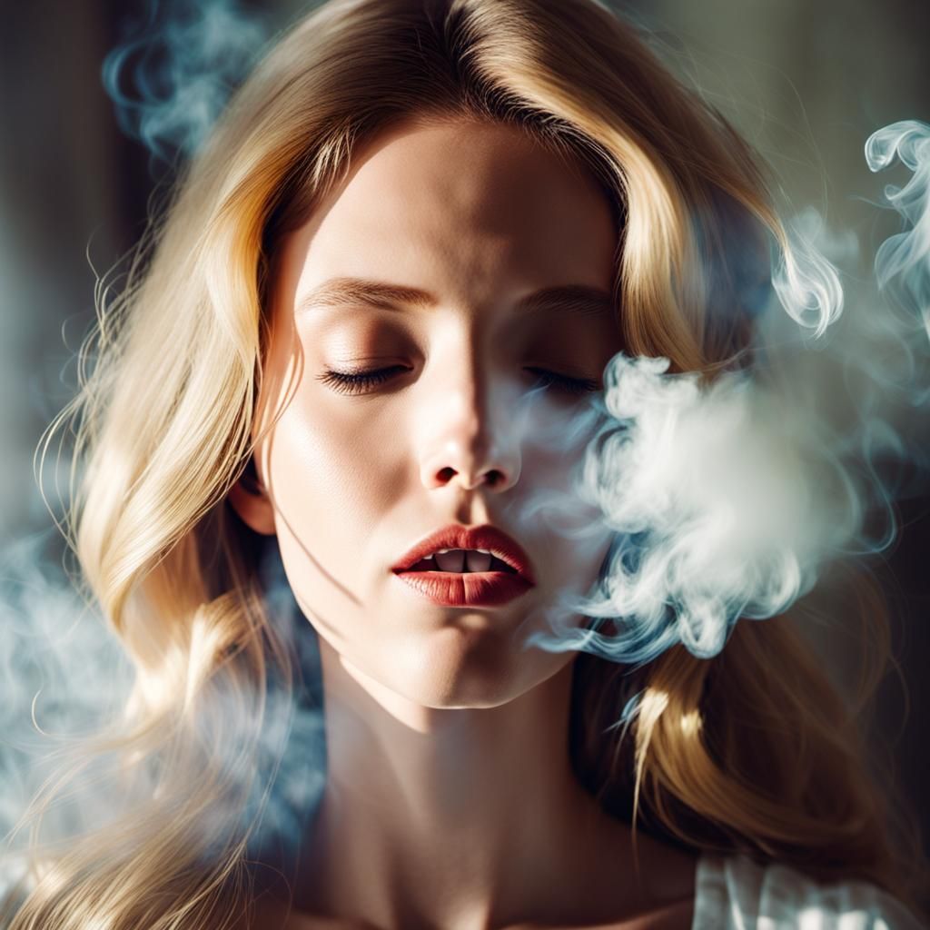 Cinematic Portrait with Smoke, Dramatic Lighting