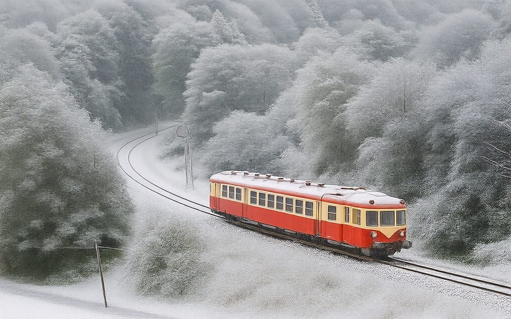 Winter Landscape Transformation with Heavy Snowfall