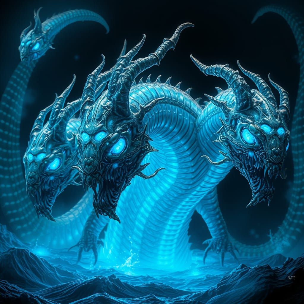 Iridescent Sea Demons Emerge: Biomechanical Art