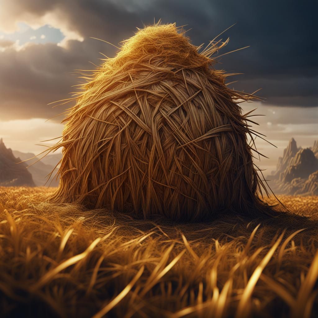 Golden Needle in Haystack: Detailed Matte Painting