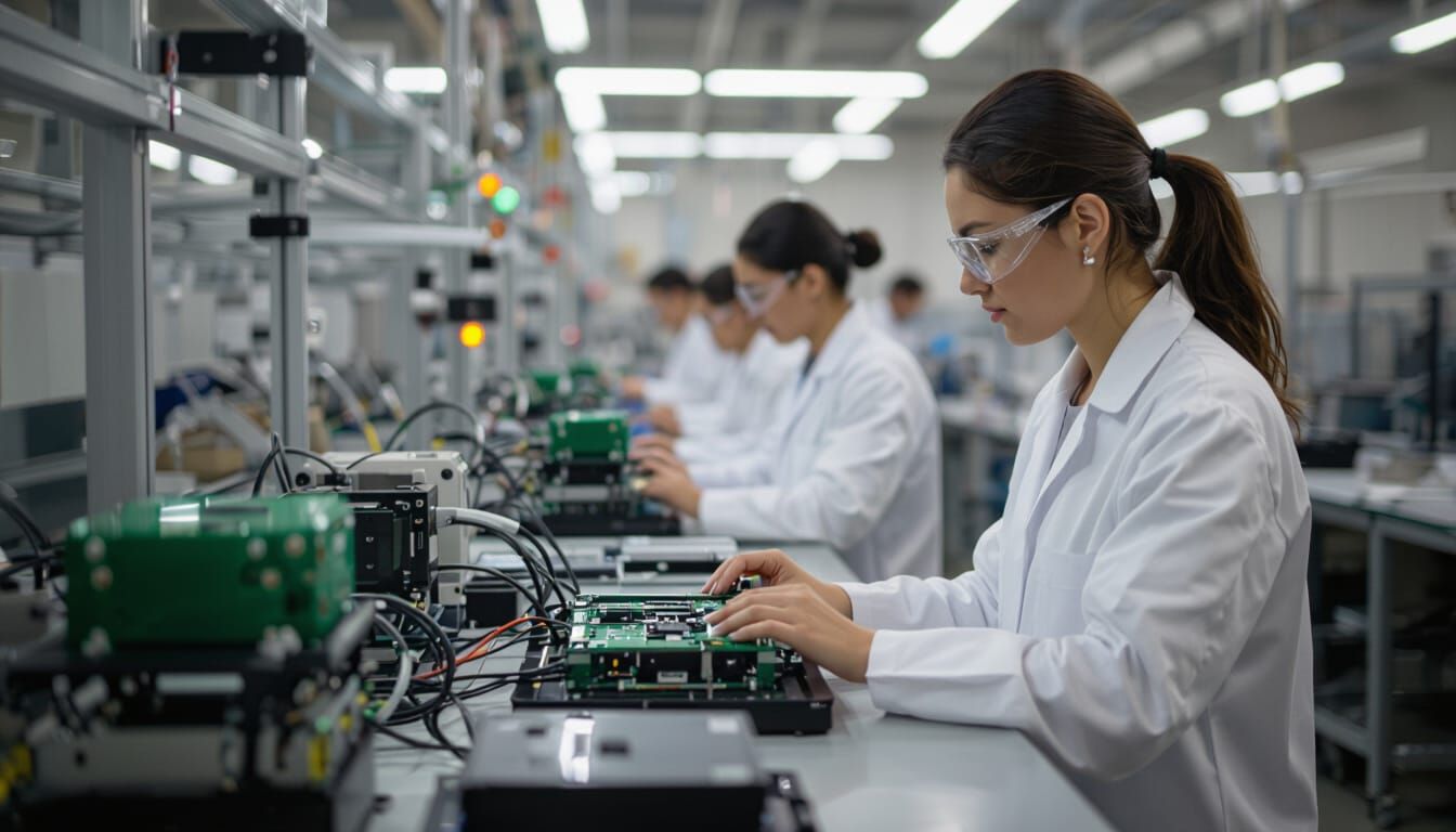 Realistic Factory Scene Depicts Business Growth