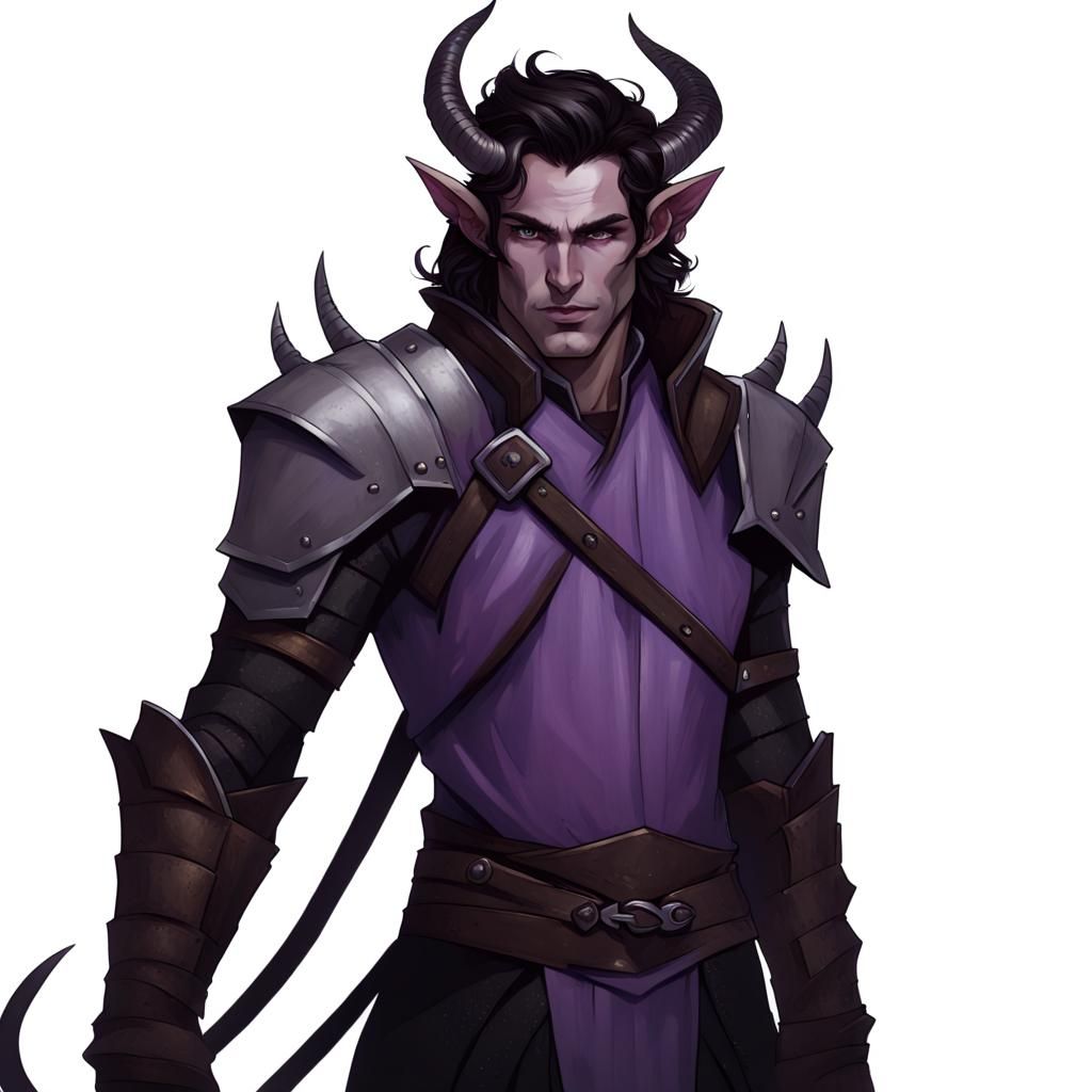 Tiefling Warrior in Plate Armor