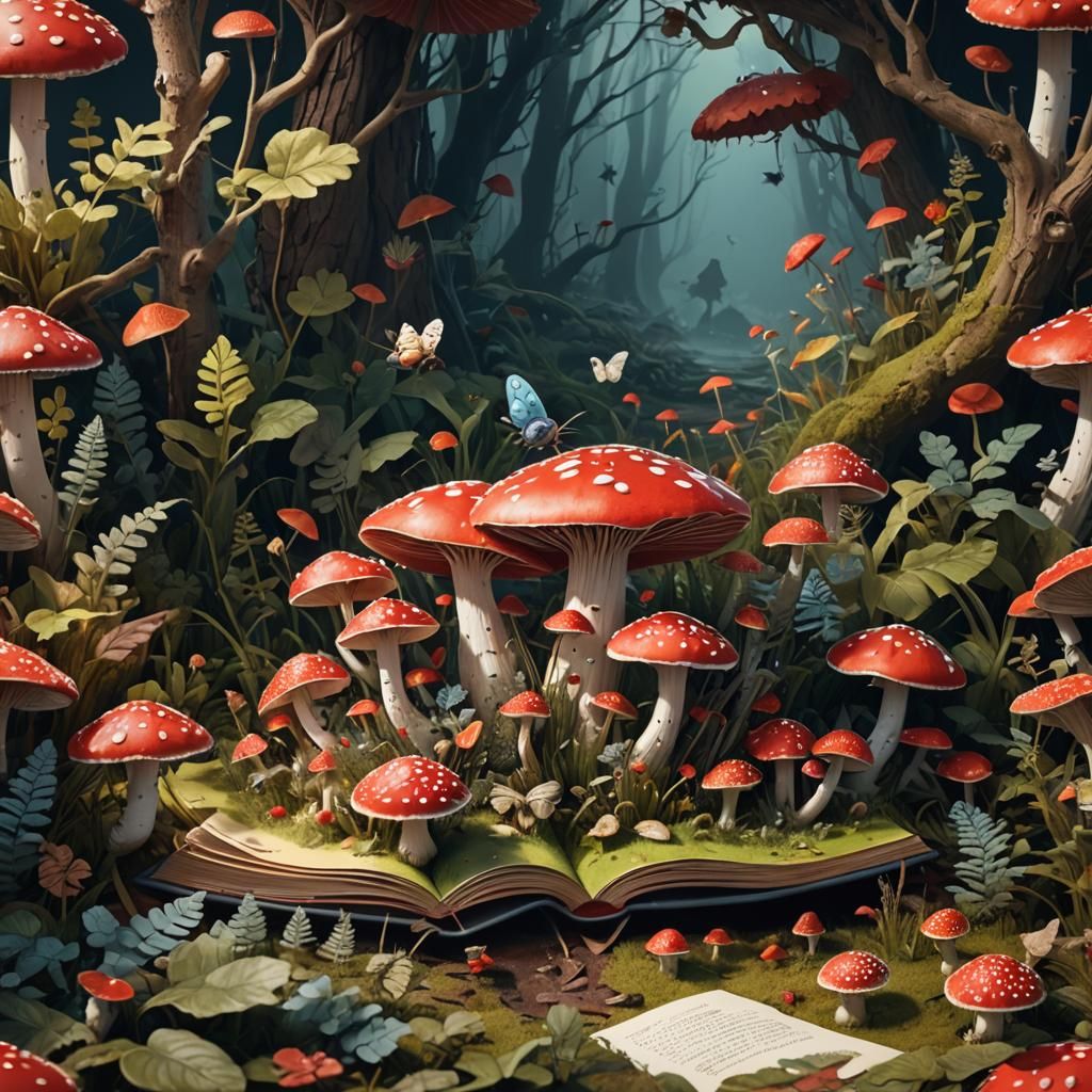 Fly Agaric Mushroom Pop-Up Book: Fantasy Art