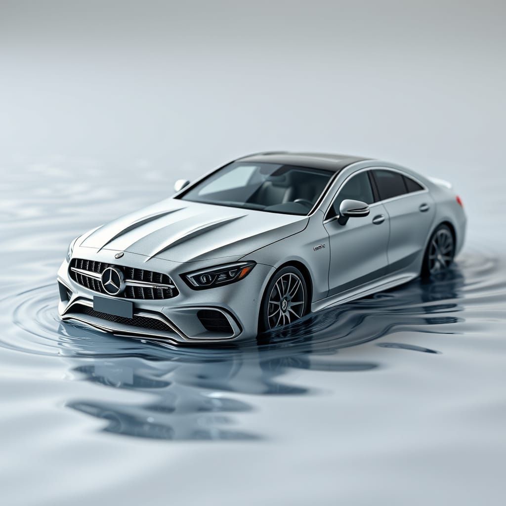 Origami Mercedes-AMG CLS 63 Submerged in Water