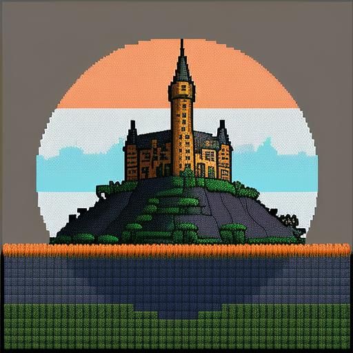 A retro-style pixel art scene featuring beetlejuice in a sma...