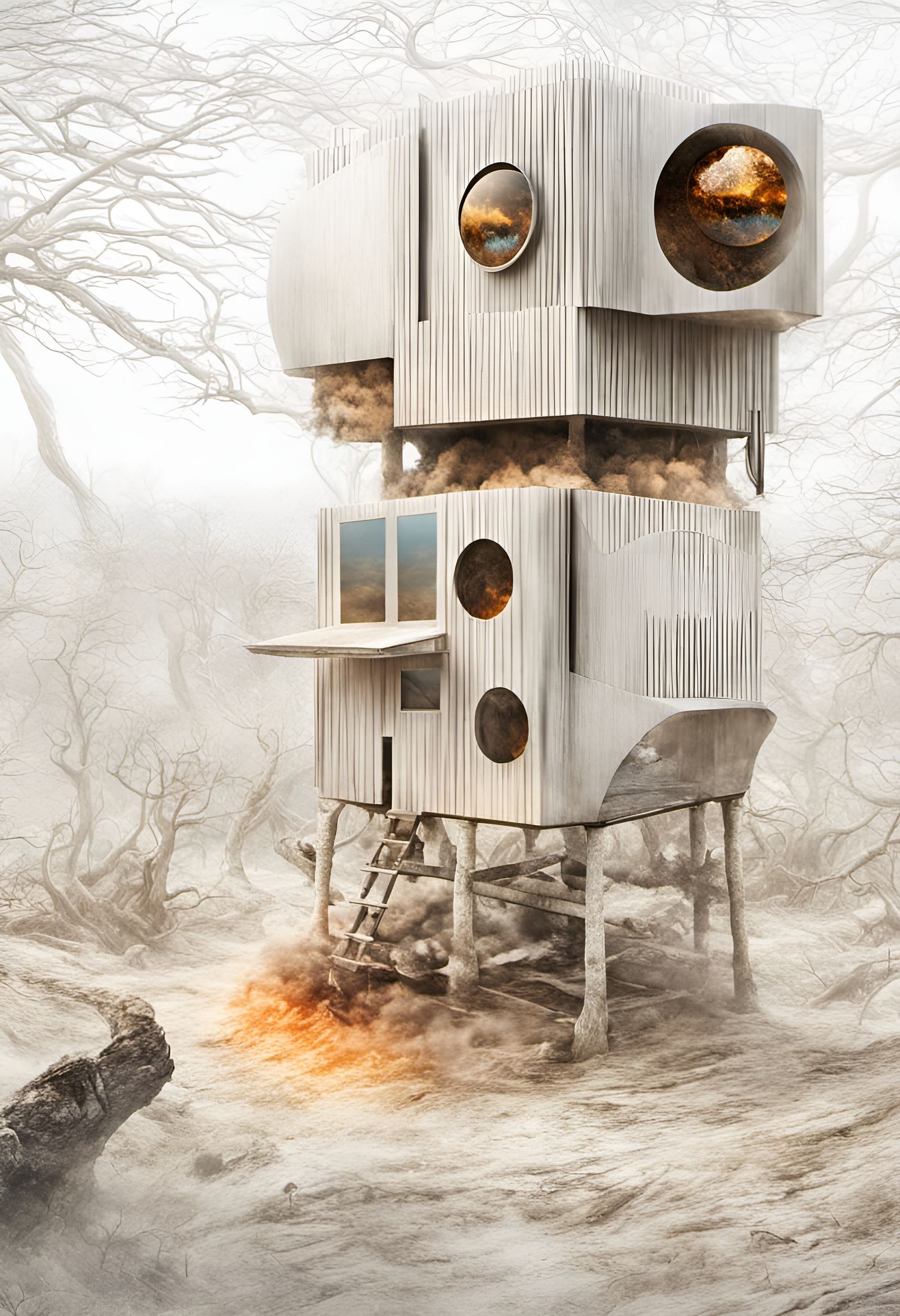 Magical Biological Dreamscape with Prism Particles