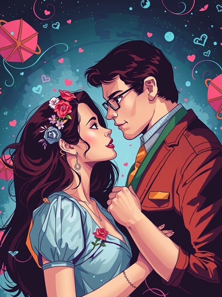 Geeks Romance Digital Illustration