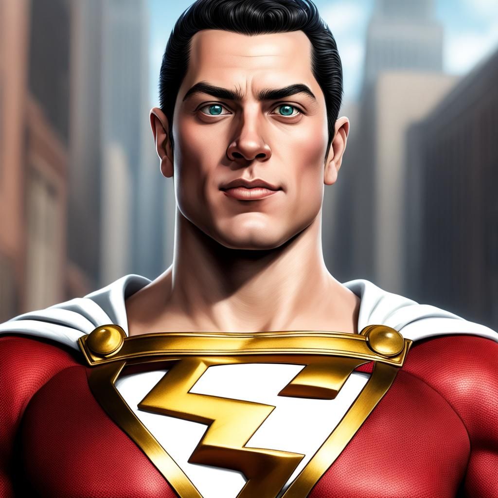 Realistic Shazam Image: Heroic Lightning