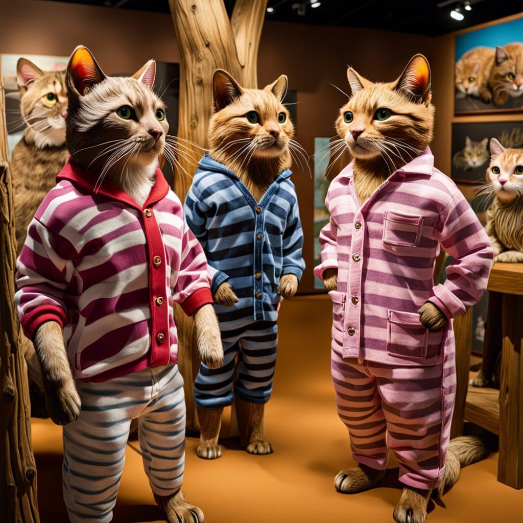 Cats in Pajamas Visit Beaver Museum