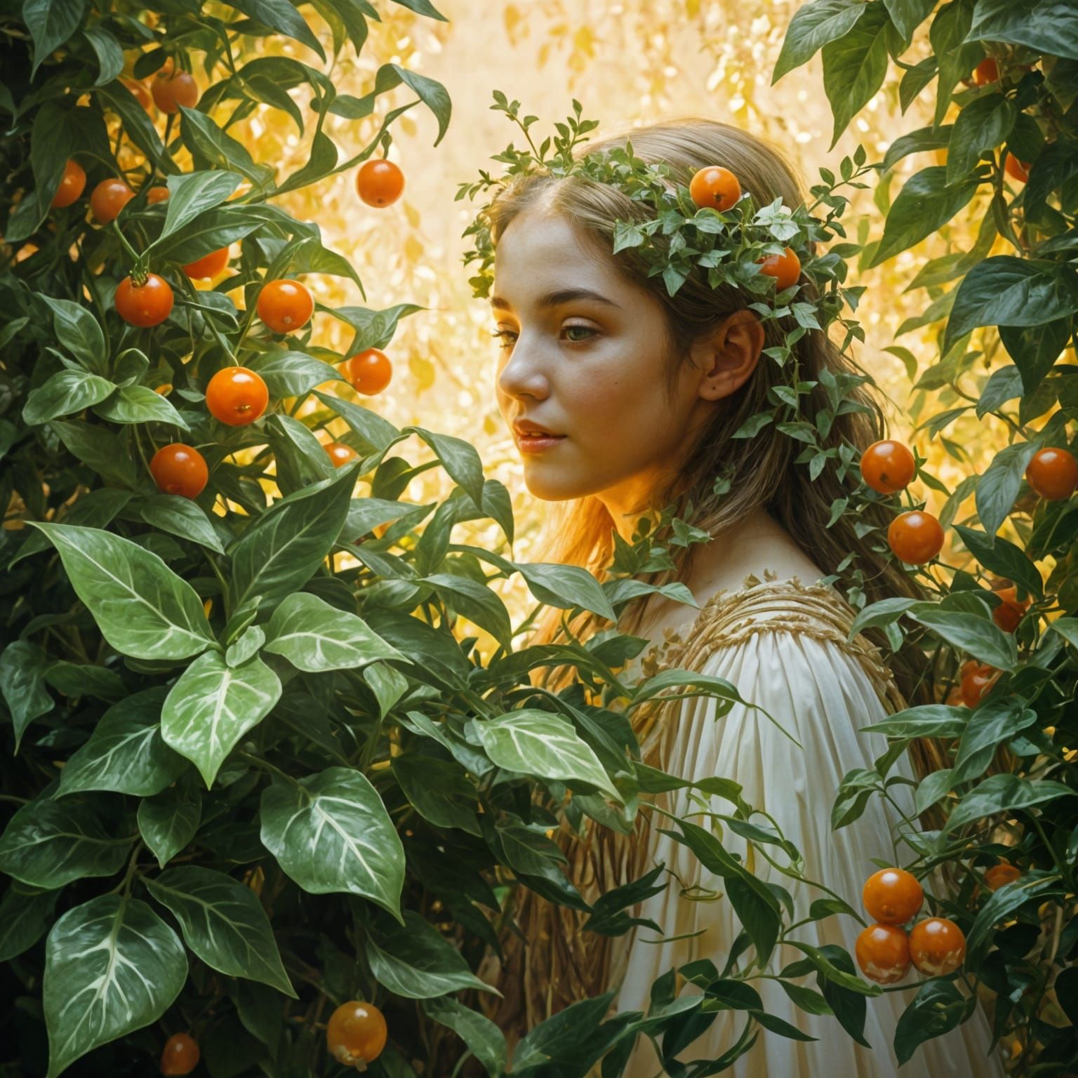 Sylvan divinity, an enchantress, a mutant, mutinous creature living in symbiosis with Nature and plants. Its trail is su...