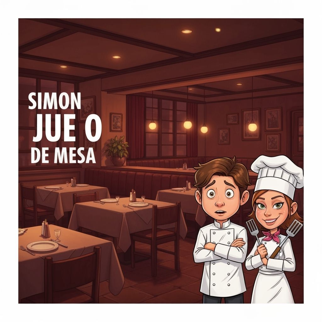 Board Game Cover: Cozy Restaurant with Chefs