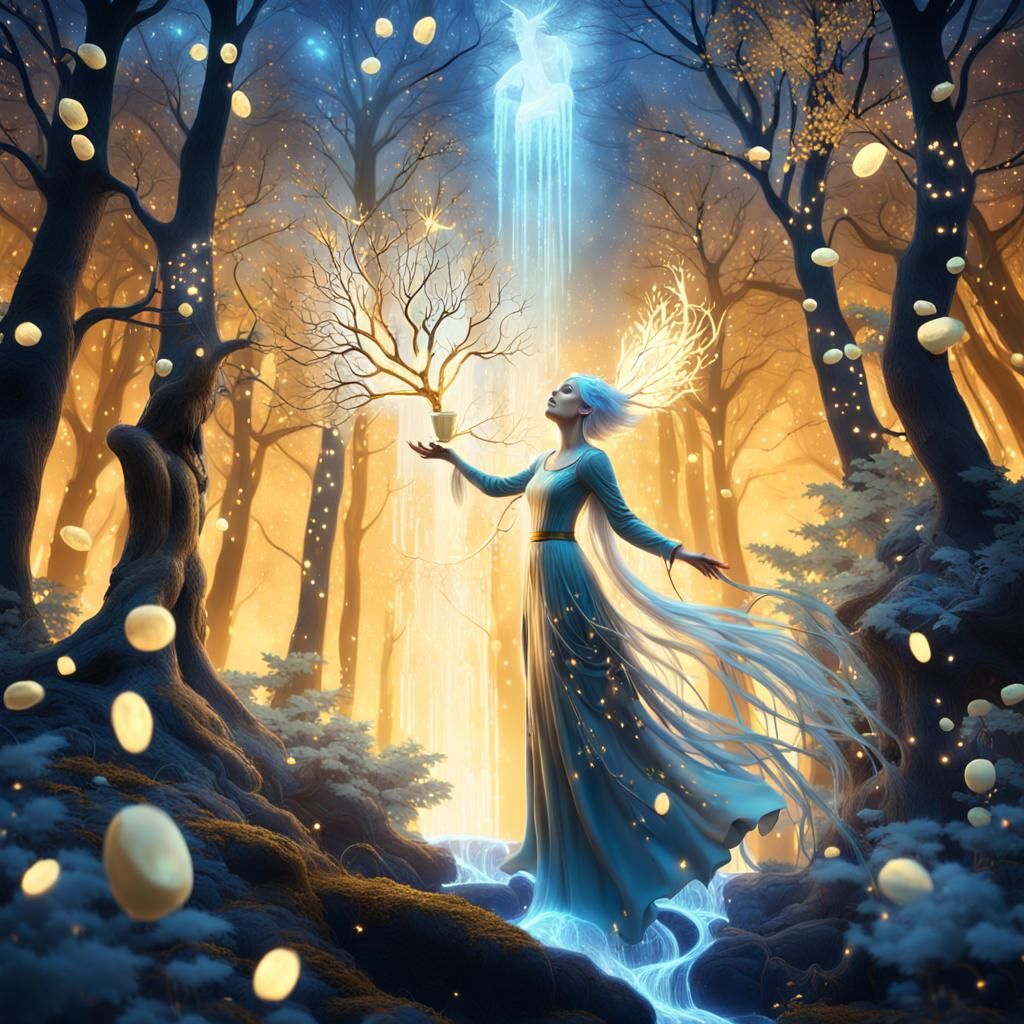 White Chocolate Woman in Enchanted Forest