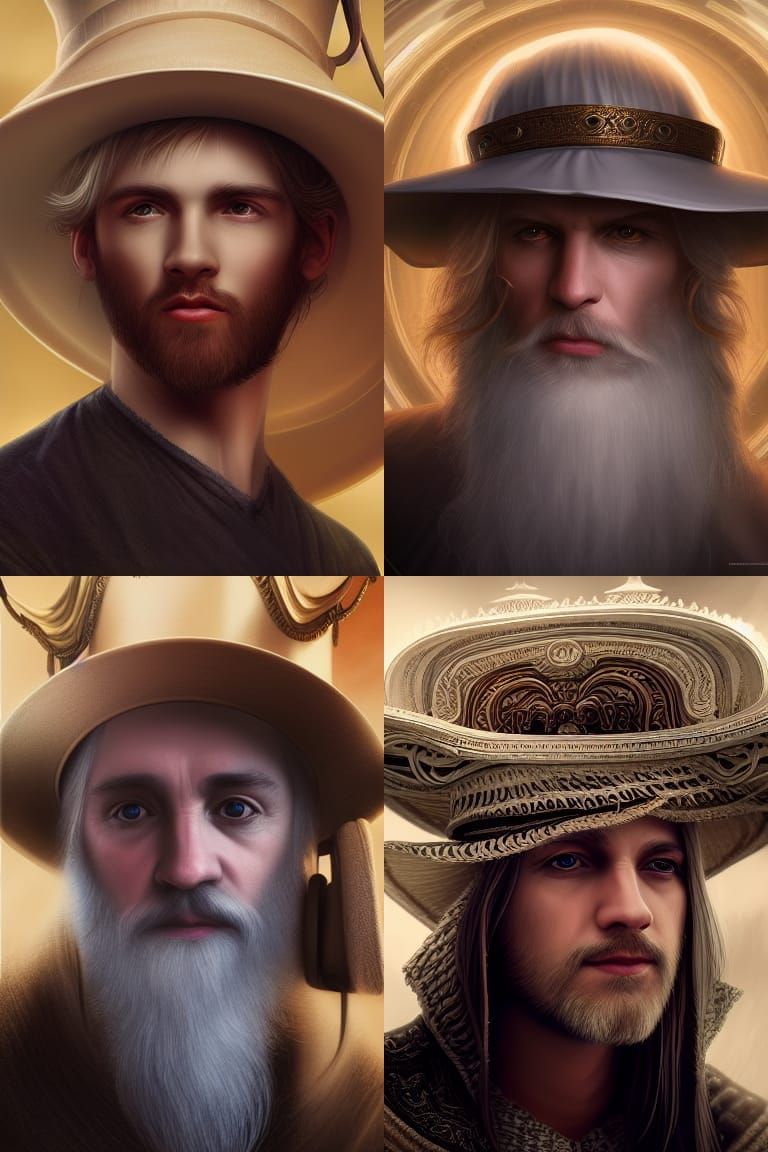 Epic Portrait of a White Wizard in Digital Matte Painting